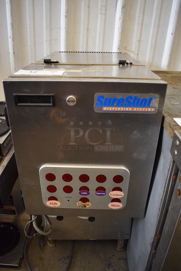 NICE! SureShot Stainless Steel Commercial Countertop Dairy Dispenser. 12x22x27. Tested and Working!
