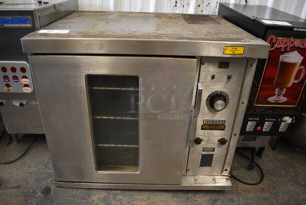 GREAT! Hobart Model CN85 Stainless Steel Commercial Electric Powered Half Size Convection Oven w/ View Through Door, Metal Oven Racks and Thermostatic Controls. 208/230 Volts. 30x25x25 