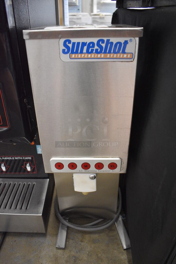 SureShot Stainless Steel Commercial Countertop Sugar Dispenser. 7.5x12x21.5