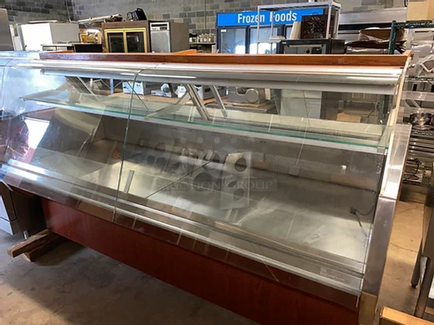 GREAT! Royal Metal Commercial Floor Style European Style Refrigerated Deli Display Case Merchandiser. 95x41x55. Cannot Test Due To Cut Power Cord