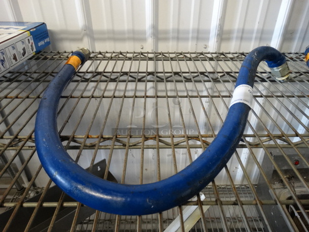 Dormont Manufacturing Model No. 1675KIT2S48
Safety System Moveable Gas Connector Kit, 3/4" inside dia., 48" long, covered with stainless steel braid, coated with blue antimicrobial PVC, 1 SnapFastTM QD, 2 SwivelMAXTM

2x Your Bid - Image 1 of 1