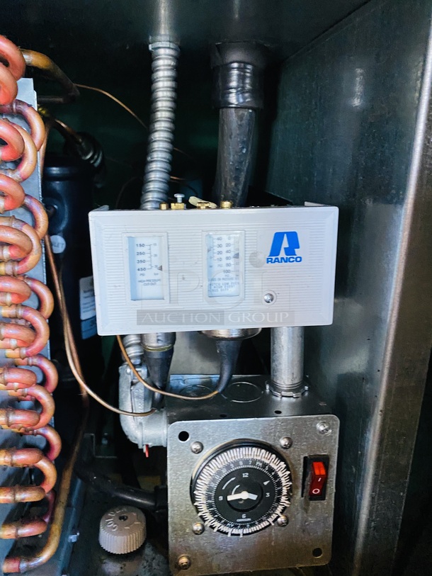 BEAUTIFUL!! Delfield N8182-FA, Forced Air Cold Pan Drop-In Unit. In Perfect Working Order. Unit holds up to (6) 12x20 Pans, 3/4 HP, 14.8Amp, 115v, 5-20 Nema Plug.     Lot Consists of: Solid Wood Serving Station, Free Standing Produce Bar with Forced Air Cold Pan Drop-In Unit on Commercial Casters, 3 Pane Glass Sneeze Guard Mounted Underneath Mirrored Angled Storage Shelf with 13 Stylish Open Top Wood Containers. Includes Extra Glass Panes. Delfield N8182-FA, Forced Air Cold Pan Drop-In Unit - 82.25” x 26.67” x 28.62” - hold up to (6) 12x20 Pans, 3/4 HP, 14.8Amp, 115v, 5-20 Nema Plug. Produce Bar is plated with stainless steel to protect the wood surface and allow for ease in sliding tray and cleaning. Overall dimensions: 103-1/2x44x72 Produce Bar/Cabinet: 100x45-1/2x33.  This piece is located on site in Modesto, CA. Shipping or Pick-Up Available. Winning Bidder must Contact PCI Auctions Southwest by 26-AUG-2020 with Arrangements for pick-up or shipping. Pick-Up for this items will not  - Image 3 of 9