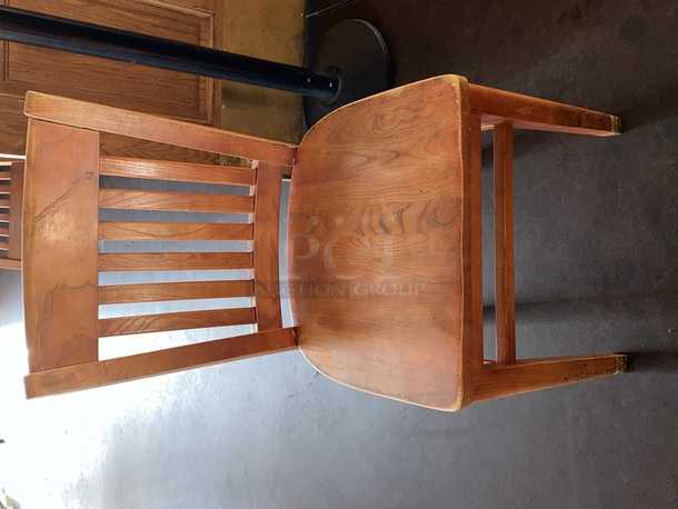 CLASSIC! (5) Wooden Dining Room Chairs. 18x17-1/4x35 5x Your Bid         This lot located on site in Modesto, CA. Pick-up is scheduled for the weekend of 28-AUG-2020. Shipping is Available. Winning Bidder Must Contact PCI Auctions Southwest by 26-AUG-2020 to Confirm Shipping or Pick-Up Arrangements.