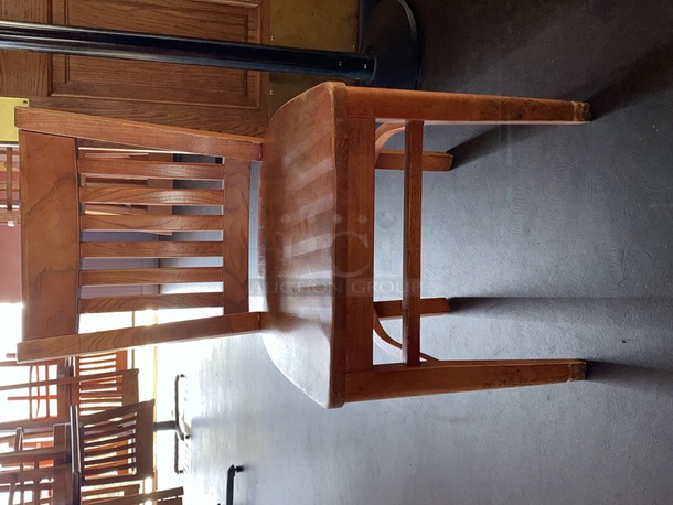 CLASSIC! (4) Wooden Dining Room Chairs. 18x17-1/4x35  4x Your Bid             This lot located on site in Modesto, CA. Pick-up is scheduled for the weekend of 28-AUG-2020. Shipping is Available. Winning Bidder Must Contact PCI Auctions Southwest by 26-AUG-2020 to Confirm Shipping or Pick-Up Arrangements. - Image 3 of 7