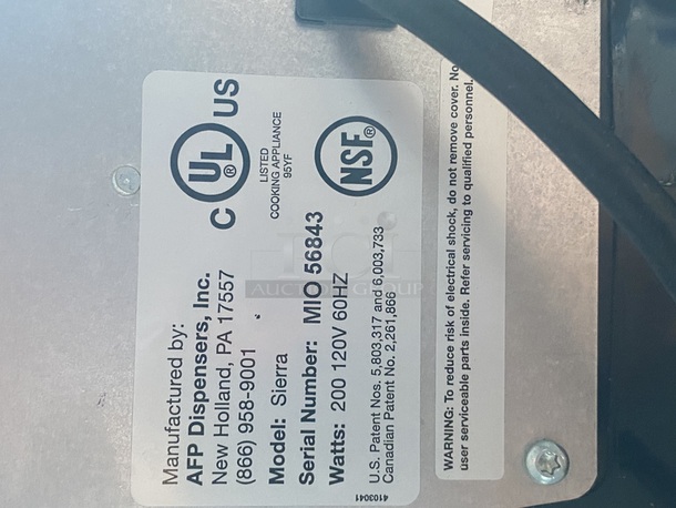 WORKS LIKE NEW Cheese Sauce Dispenser - AFP Dispenser, Inc M/N Sierra 200w 120v 60hz - Image 5 of 7