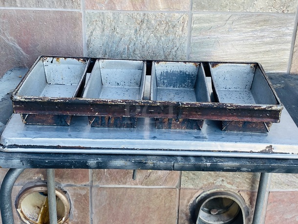 SOLID 4 Loaf Bread Pan 22x9-3/4x3 - Image 1 of 6