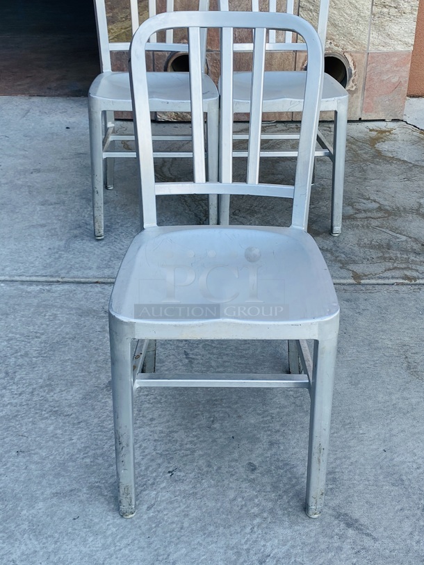 AMAZING! Set of (3) Furniture - Aluminum Chairs. 
15-1/4x17-3/4x32-1/2                                                      3x Your Bid - Image 2 of 8
