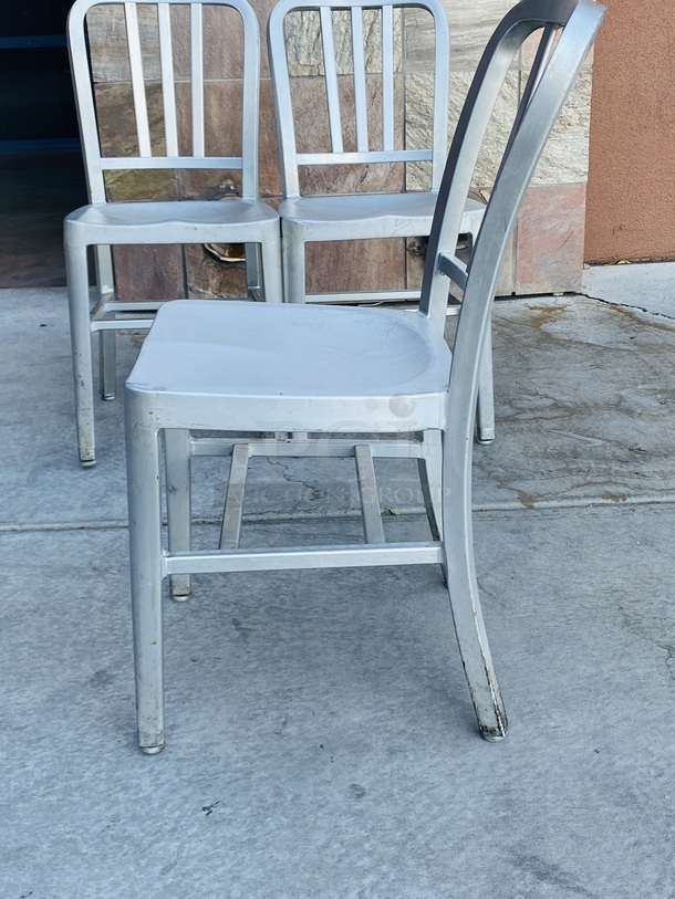 AMAZING! Set of (3) Furniture - Aluminum Chairs. 
15-1/4x17-3/4x32-1/2                                                      3x Your Bid - Image 3 of 8