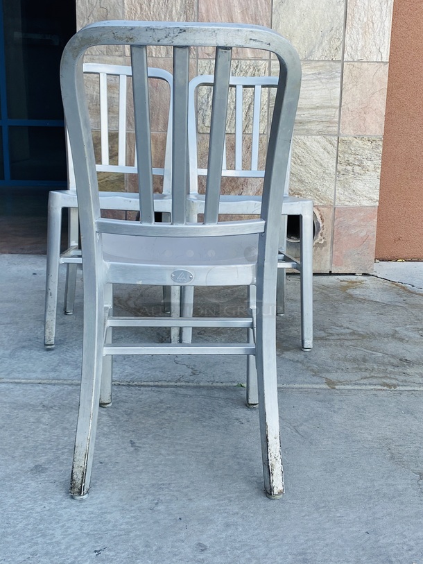 AMAZING! Set of (3) Furniture - Aluminum Chairs. 
15-1/4x17-3/4x32-1/2                                                      3x Your Bid - Image 5 of 8