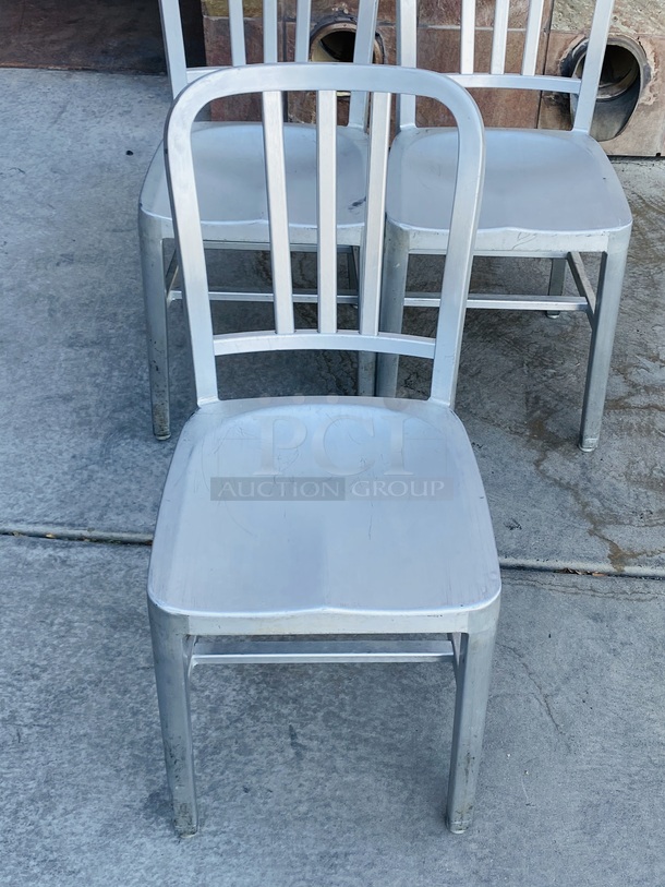 AMAZING! Set of (3) Furniture - Aluminum Chairs. 
15-1/4x17-3/4x32-1/2                                                      3x Your Bid - Image 7 of 8