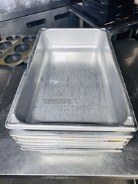NICE! Lot of (5) Full Size 4" Drop In Pans.

5x Your Bid