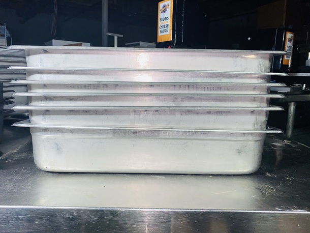 NICE! Lot of (6) Vollrath Anti-Sieze Full Size 4" Drop In Pans.

6x Your Bid - Image 3 of 4