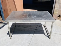 AWESOME!! 60" Stainless Steel Work Table, 304 stainless steel top, stainless steel legs w/side & rear crossrails & adj. stainless steel feet. 60x36x30
