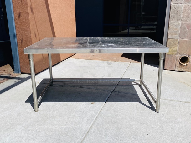 AWESOME!! 60" Stainless Steel Work Table, 304 stainless steel top, stainless steel legs w/side & rear crossrails & adj. stainless steel feet. 60x36x30 - Image 2 of 6