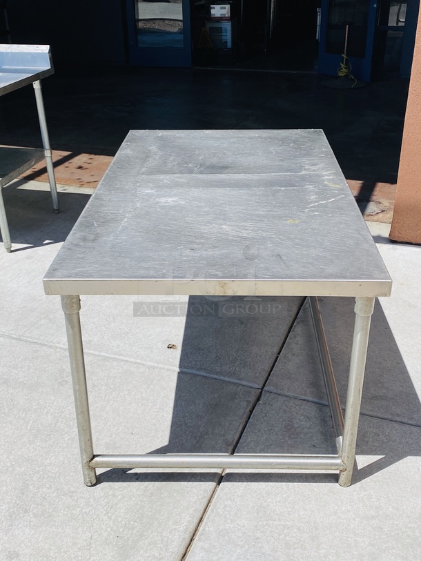 AWESOME!! 60" Stainless Steel Work Table, 304 stainless steel top, stainless steel legs w/side & rear crossrails & adj. stainless steel feet. 60x36x30 - Image 3 of 6