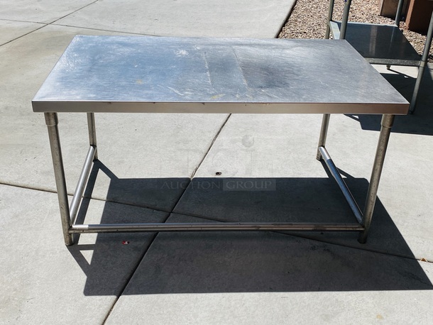 AWESOME!! 60" Stainless Steel Work Table, 304 stainless steel top, stainless steel legs w/side & rear crossrails & adj. stainless steel feet. 60x36x30 - Image 4 of 6