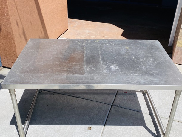 AWESOME!! 60" Stainless Steel Work Table, 304 stainless steel top, stainless steel legs w/side & rear crossrails & adj. stainless steel feet. 60x36x30 - Image 6 of 6