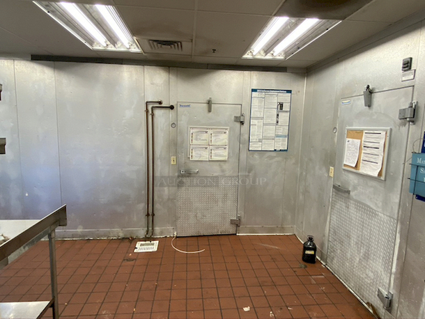 DEAL OF THE DAY!!! Combination Walk-In Cooler-Freezer Combo Unit with an Independent Compressor and Remote Condenser. This Lot contains (1) Walk-In Freezer, (1) Large Walk-In Produce Cooler and (1) Walk-In Butcher's (Meat) Cooler. Each unit's Remote Condenser is located on the roof. The unit is in Great Condition and, in perfect working order. All documentation associated with this equipment in on hand and will be provided to the wining bidder.      PLEASE BE ADVISED: This unit is onsite in Modesto, California. It is the responsibility of the winning bidder to remove the Walk-In Remote Units (3) located on the roof. The Winning bidder MUST contact PCI Auctions Southwest no later than 26-AUG-2020 to make/confirm arrangements for removal. The REMOVAL DATE IS NOT SCHEDULED UNTIL THE WEEKEND OF: 28-AUG-2020. If there is an issue with this date, please advise As Soon As Possible so we can make every effort to accomodate.    3x Your Bid - Image 2 of 11