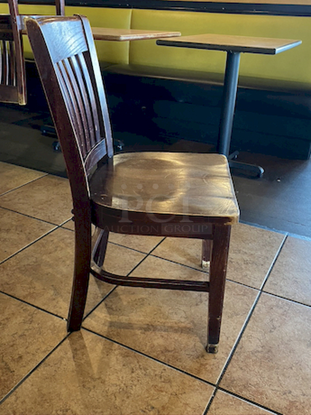 CLASSIC! Wood Dining Room Chairs - Color: Maple - 18x17-1/4x35     4x Your Bid        This lot located on site in Modesto, CA. Pick-up is scheduled for the weekend of 28-AUG-2020. Shipping is Available. Winning Bidder Must Contact PCI Auctions Southwest by 26-AUG-2020 to Confirm Shipping or Pick-Up Arrangements. - Image 3 of 6