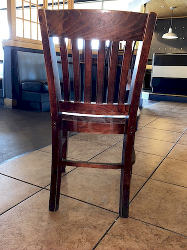 CLASSIC! Wood Dining Room Chairs - Color: Maple - 18x17-1/4x35     4x Your Bid        This lot located on site in Modesto, CA. Pick-up is scheduled for the weekend of 28-AUG-2020. Shipping is Available. Winning Bidder Must Contact PCI Auctions Southwest by 26-AUG-2020 to Confirm Shipping or Pick-Up Arrangements. - Image 4 of 6