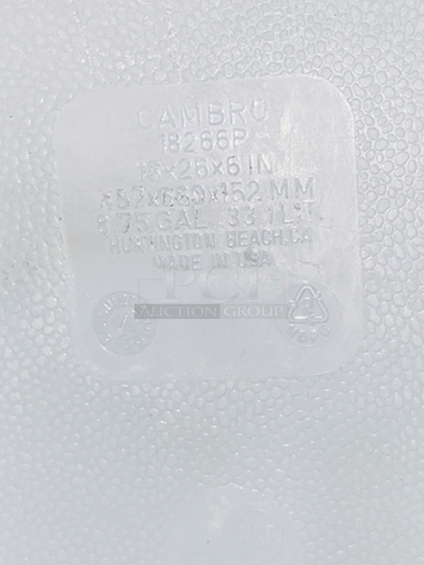 SWEET! Cambro 18266P 26" x 18" x 6" White Poly Food Storage Box.

4x Your Bid - Image 6 of 6