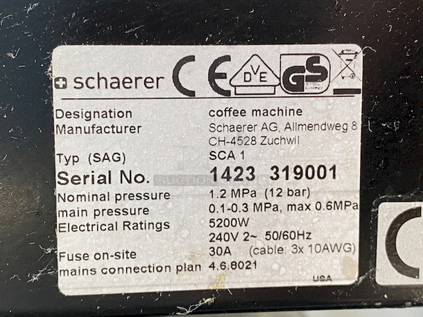 Schaerer Coffee Art Plus 16 Button / 32 Selections Super Automatic Espresso Machine 2x8     Operational Advantages  Push-button operation allows even a novice to make great cappuccinos or lattes Steam wand with auto shut-off guarantees consistent, accurate milk temperature and allows operator freedom to multi task Steam wand accommodates multiple types of milk Dual boilers allow simultaneous milk steaming and espresso dispensing Clear digital display reduces training time and potential for error Reminders can be programmed for maintenance activities such as cleaning and water softener changes, increasing operational life and reducing maintenance costs Dual bean hoppers with dedicated grinders for multiple bean types (regular, decaf, different roasts) Automated cleaning cycle takes only 5 minutes Capacity  Steams 32oz (1Ltr) of milk in 1 minute 70-80 cappuccinos/lattes per hour (16oz / óLtr cup) Programming Flexibility  10 programmable selections Ability for 2 separate steam wand auto s - Image 7 of 12
