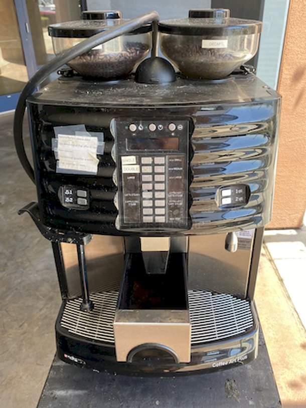 Schaerer Coffee Art Plus 16 Button / 32 Selections Super Automatic Espresso Machine 2x8     Operational Advantages  Push-button operation allows even a novice to make great cappuccinos or lattes Steam wand with auto shut-off guarantees consistent, accurate milk temperature and allows operator freedom to multi task Steam wand accommodates multiple types of milk Dual boilers allow simultaneous milk steaming and espresso dispensing Clear digital display reduces training time and potential for error Reminders can be programmed for maintenance activities such as cleaning and water softener changes, increasing operational life and reducing maintenance costs Dual bean hoppers with dedicated grinders for multiple bean types (regular, decaf, different roasts) Automated cleaning cycle takes only 5 minutes Capacity  Steams 32oz (1Ltr) of milk in 1 minute 70-80 cappuccinos/lattes per hour (16oz / óLtr cup) Programming Flexibility  10 programmable selections Ability for 2 separate steam wand auto s - Image 12 of 12