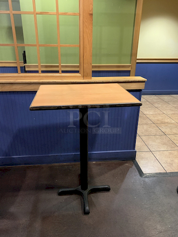DON'T MISS OUT!! 2 Seater High Top Table with Solid Metal Base.   30x24x42                 This lot located on site in Modesto, CA. Pick-up is scheduled for the weekend of 28-AUG-2020. Shipping is Available. Winning Bidder Must Contact PCI Auctions Southwest by 26-AUG-2020 to Confirm Shipping or Pick-Up Arrangements.
