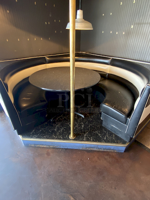 Set of 3, 3piece Round Booths.

Table Not Included. - Image 2 of 4