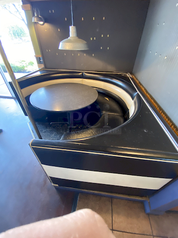 Set of 3, 3piece Round Booths.

Table Not Included. - Image 3 of 4