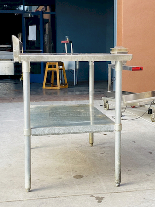 NICE! Stainless Steel Table With Backsplash and Cut-Out for Electric Cord. 48x30x40 - Image 7 of 7