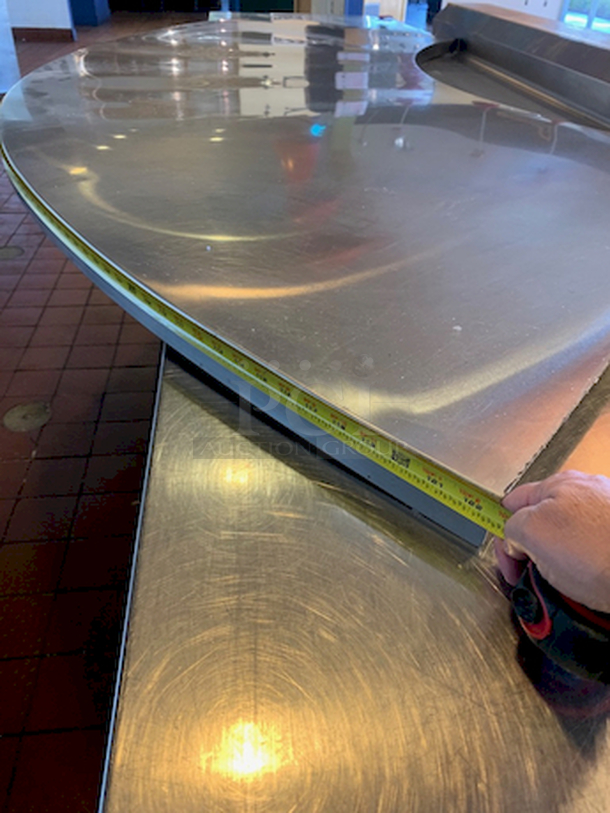 SWEET!! Large Stainless Steel, Round Counter Top!

The Counter top is a 36” Deep surface.  The outside circumference is 122” and the inside circumference is 66”.

This lot located on site in Modesto, CA. Pick-up is scheduled for the weekend of 28-AUG-2020. Shipping is Available. Winning Bidder Must Contact PCI Auctions Southwest by 26-AUG-2020 to Confirm Shipping or Pick-Up Arrangements. - Image 3 of 4