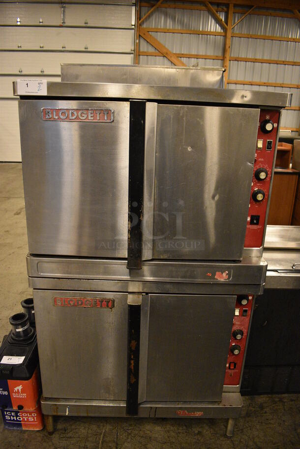 2 GORGEOUS! Blodgett Stainless Steel Commercial Electric Powered Full Size Convection Oven w/ Solid Doors, Metal Oven Racks and Thermostatic Controls. 38x37x66. 2 Times Your Bid! - Image 1 of 8