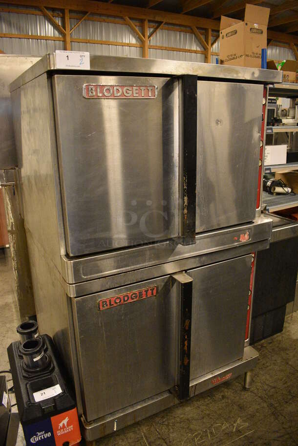 2 GORGEOUS! Blodgett Stainless Steel Commercial Electric Powered Full Size Convection Oven w/ Solid Doors, Metal Oven Racks and Thermostatic Controls. 38x37x66. 2 Times Your Bid! - Image 2 of 8