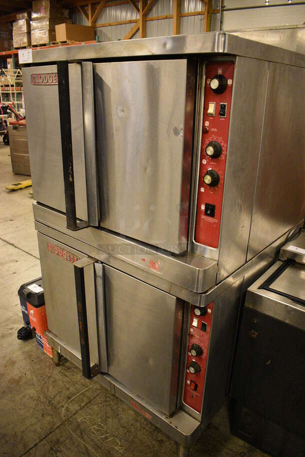 2 GORGEOUS! Blodgett Stainless Steel Commercial Electric Powered Full Size Convection Oven w/ Solid Doors, Metal Oven Racks and Thermostatic Controls. 38x37x66. 2 Times Your Bid! - Image 3 of 8