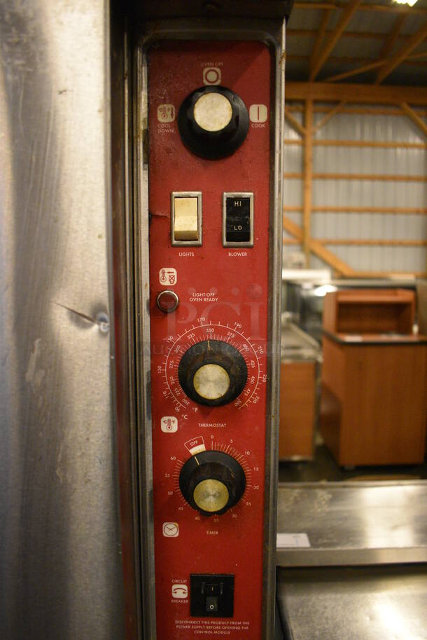 2 GORGEOUS! Blodgett Stainless Steel Commercial Electric Powered Full Size Convection Oven w/ Solid Doors, Metal Oven Racks and Thermostatic Controls. 38x37x66. 2 Times Your Bid! - Image 4 of 8