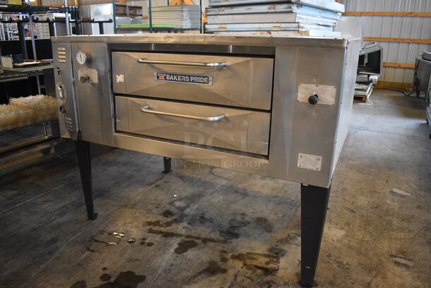 AWESOME! Baker's Pride Model DS805 Stainless Steel Commercial Natural Gas Powered Single Deck Pizza Oven w/ Cooking Stones on Metal Legs. Unit Has Been Recently Refurbished! 66x43x50 - Image 2 of 7
