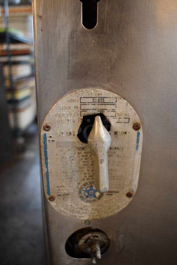 AWESOME! Baker's Pride Model DS805 Stainless Steel Commercial Natural Gas Powered Single Deck Pizza Oven w/ Cooking Stones on Metal Legs. Unit Has Been Recently Refurbished! 66x43x50 - Image 4 of 7