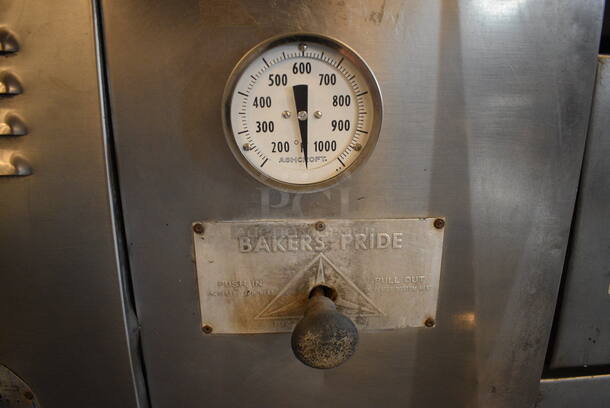 AWESOME! Baker's Pride Model DS805 Stainless Steel Commercial Natural Gas Powered Single Deck Pizza Oven w/ Cooking Stones on Metal Legs. Unit Has Been Recently Refurbished! 66x43x50 - Image 5 of 7