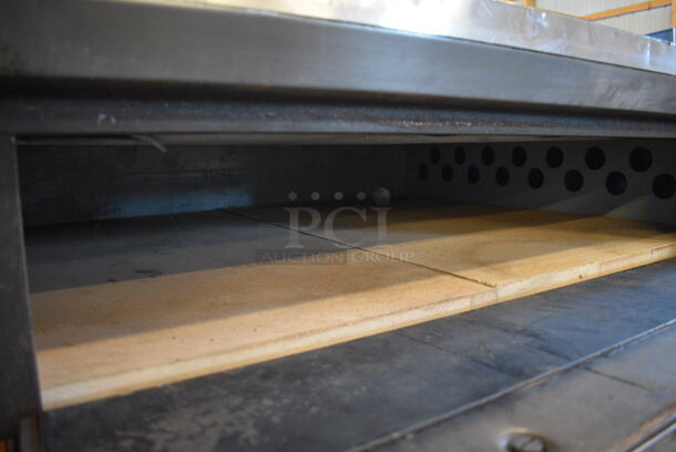 AWESOME! Baker's Pride Model DS805 Stainless Steel Commercial Natural Gas Powered Single Deck Pizza Oven w/ Cooking Stones on Metal Legs. Unit Has Been Recently Refurbished! 66x43x50 - Image 6 of 7