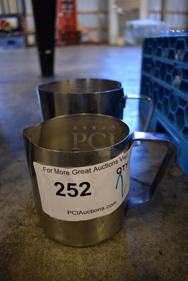 2 Metal Pitchers. 6x4x5, 5.5x4x4. 2 Times Your Bid! - Image 1 of 2