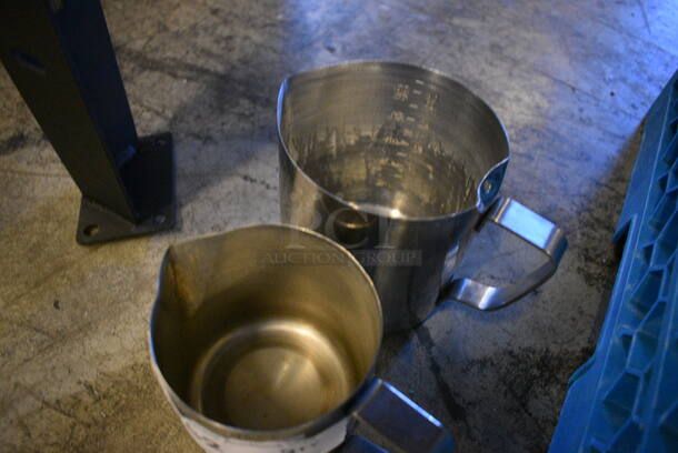 2 Metal Pitchers. 6x4x5, 5.5x4x4. 2 Times Your Bid! - Image 2 of 2