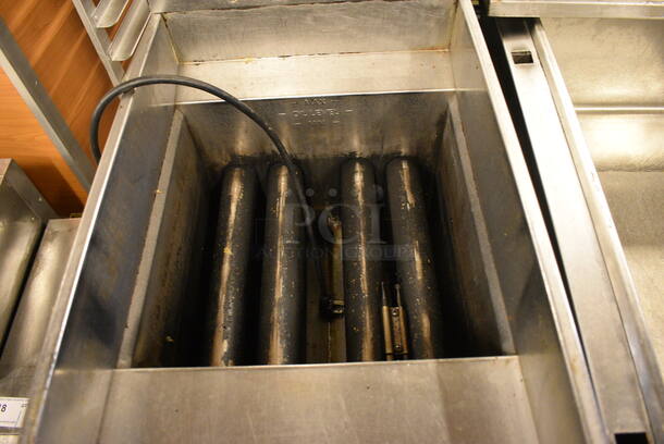NICE! 2014 Pitco Frialator Model SG14 Stainless Steel Commercial Floor Style Natural Gas Powered Deep Fat Fryer on Commercial Casters. 122,000 BTU. 15.5x34x47 - Image 5 of 7