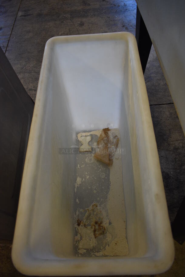 White Poly Ingredient Bin on Commercial Casters. 12x28x29 - Image 3 of 3