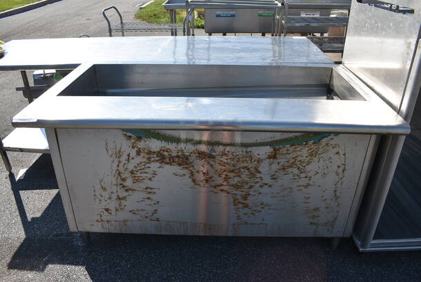 Stainless Steel Commercial Steam Table. 60x32x36
