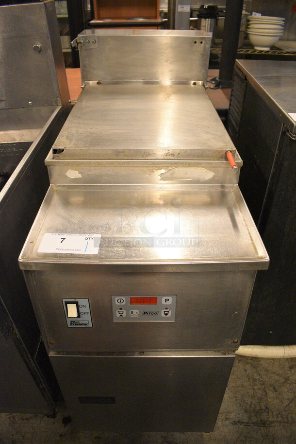 GREAT! Pitco Frialator Model RTE14SS-HH Stainless Steel Commercial Floor Style Electric Powered Rethermalizer on Commercial Casters. 208 Volts, 3 Phase. 16x35x42.5