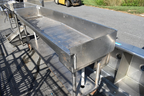 Stainless Steel Commercial Table w/ 2 Bays and Undershelf on Commercial Casters. 84x22x38 - Image 5 of 6