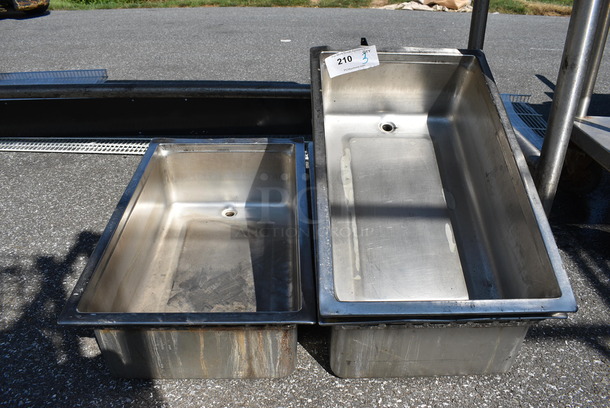 3 Stainless Steel Bins. 14x22x8. 3 Times Your Bid!  - Image 1 of 3
