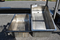 3 Stainless Steel Bins. 14x22x8. 3 Times Your Bid! 