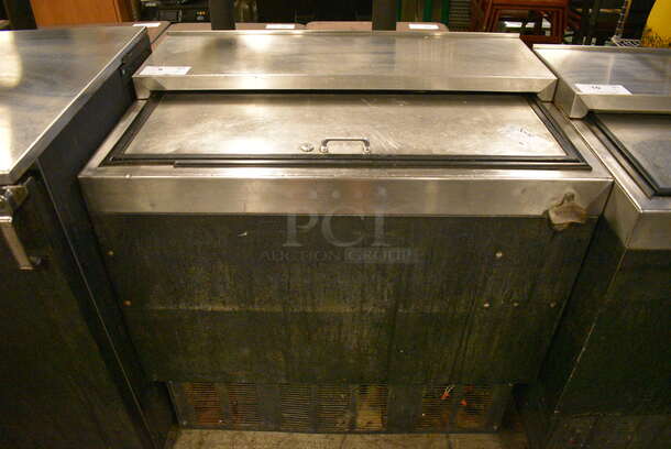 GREAT! Glastender Stainless Steel Back Bar Cooler w/ Sliding Lid. 115 Volts, 1 Phase. 36x24x36. Cannot Test Due To Plug Style - Image 1 of 7